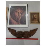 > 2 Jesus pictures & wood art pc