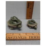 Ceramic turtle and baby figurines