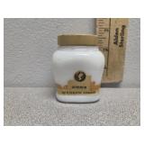 Armand Vanishing cream milk glass bottle with