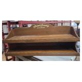 Gourmet seasonings  wood shelf 36x12x12"