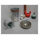 Figurines, turkey candle holders & other