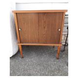 Mid Century record storage cabinet 23wx28hx15d