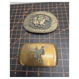 Brass horse theme belt buckles