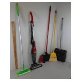 Brooms, Dirt Devil power stick (works) & other