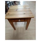 19 1/2" x 19 1/2" Wooden End Table with Drawer