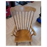 > Wood rocker 24wx40hx30d
