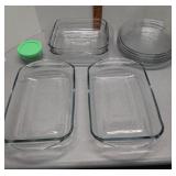 glass pie plates, casserole dishes, bakeware