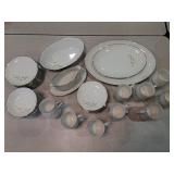 Sango China porcelain dinnerware with platinum