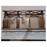 Wall mount mirror backed shelves & trophies