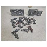 Lead army men and molds