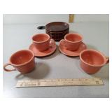 Fiestaware Saucers, Cups +