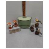 Fox & birds Decor and tin