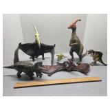 6 toy Dinosaurs
