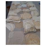 Large lot of doilies & handkerchiefs