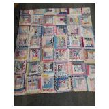 Handmade patchwork quilt 72x65 & baby quilt 42x35