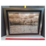 > Landscape scene photography artwork sepia toned