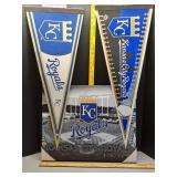 Kansas City Royals wall decor and two pennants