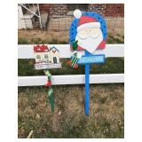 2 wooden Christmas signs