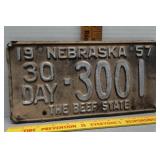 1957 Nebraska "30 Day" license plate