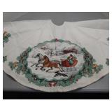 Cross stitch Christmas tree skirt & Home banner,