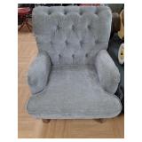 > Grey accent chair 32wx38hx37d
