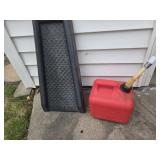 Gas can and downspout tray