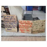 Wooden country music signs