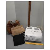 Kenmore air cleaner/ ionizer & 3 purses