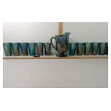 Carnival glass beverage set Indiana Glass