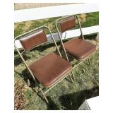 Padded metal folding chairs (2)