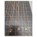 Assorted gold necklaces marked 14 k