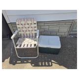 Folding chair and Coleman cooler