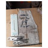 Work apron Barre, VT, thermometer Hastings
