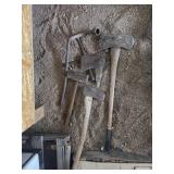 Axes, hammer, +