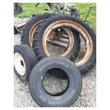 4 tires 3 rims