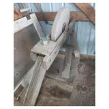 Vintage treadle grindstone
