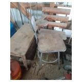 Bench, chairs
