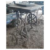 Old sewing machine stand