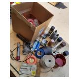 Spray paint, Nylon line, screws,caulk & more