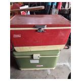 Thermos and coleman steel coolers