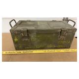 Military explosive mine ammo box, 18 1/2 x 10 1/2