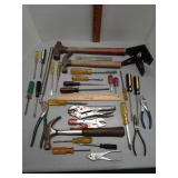 Mix of tools : hammer, screwdriver,  pliers &