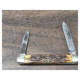 *Q queen pocket knife bone handle 1945 ish.
