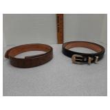 2 belts leather & ostrich Circle Y