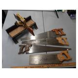 Saws and miter box
