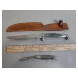 Knife,  sheath & folding knife