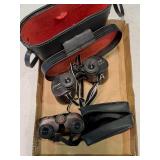 2 pair binoculars w cases
