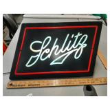 Lighted Schlitz sign approx 21' x 13' - WORKS