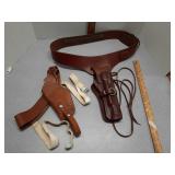 leather western-style gun belt & holster and