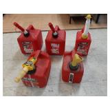 > 5 fuel cans 1 - 2 gallons
